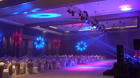 Lights on balroom wall Stock Footage 259731318