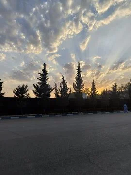 Lights behind the clouds Stock Photos