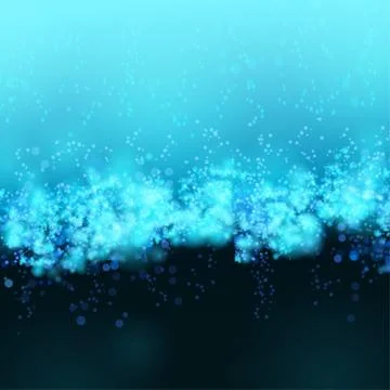 Lights on blue background bokeh effect Stock Illustration