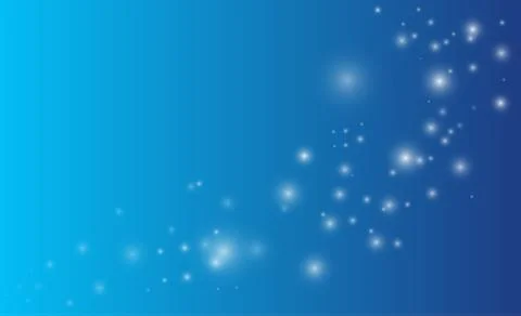 Lights on blue background. Magic concept. Vector white glitter wave abstract Illustrazione stock
