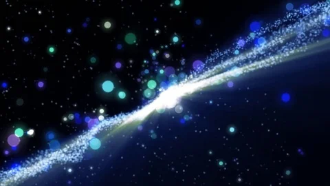 Lights blue bokeh background. Elegant gold abstract. Disco background with ci 動画素材 82446140