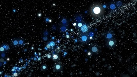 Lights blue bokeh background. Elegant gold abstract. Disco background with ci Stock Footage 82449658