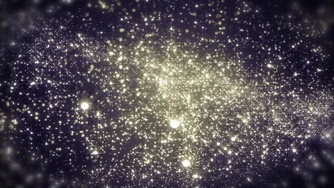 Lights blue bokeh background. Elegant gold abstract. Disco background with ci Stock Footage 82500763
