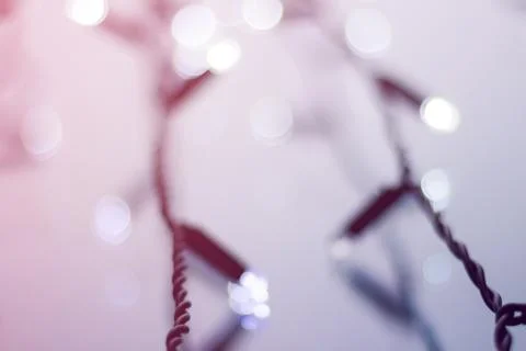 Lights blurred background with bokeh Stock Photos
