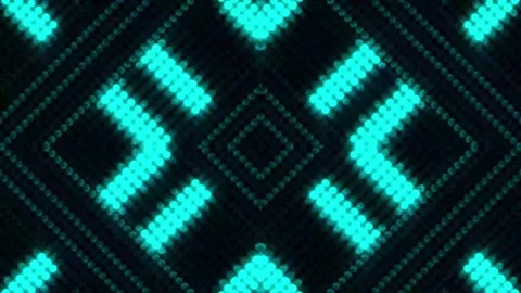 Lights Board Loop LED Background Animation Lights Flashing Wall Video stock 301902719