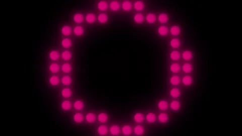 Lights Board Loop LED Background Animation Lights Flashing Wall Stock Footage 301903943