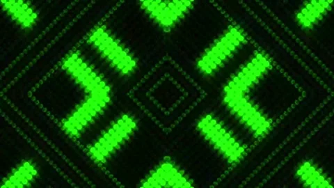 Lights Board Loop LED Background Animation Lights Flashing Wall Stock Footage 301907861