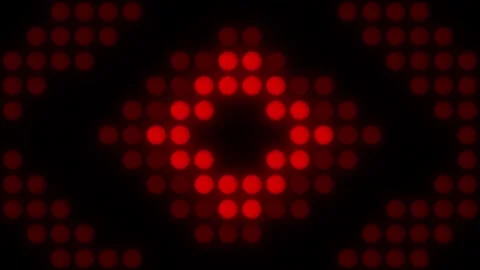 Lights Board Loop LED Background Animation Lights Flashing Wall Stock Footage 303096572