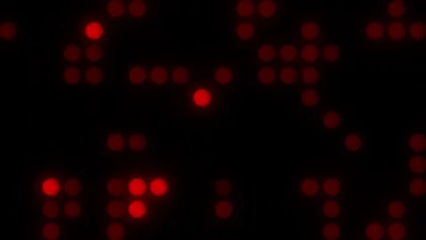 Lights Board Loop LED Background Animation Lights Flashing Wall Stock Footage 303096660