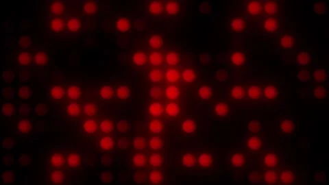 Lights Board Loop LED Background Animation Lights Flashing Wall Stock Footage 303096720