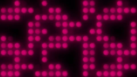 Lights Board Loop LED Background Animation Lights Flashing Wall Stock Footage 303096722