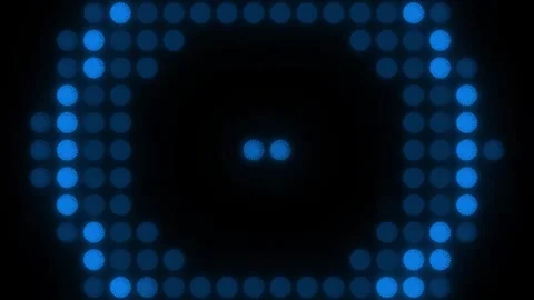 Lights Board Loop LED Background Animation Lights Flashing Wall Stock Footage 303661119