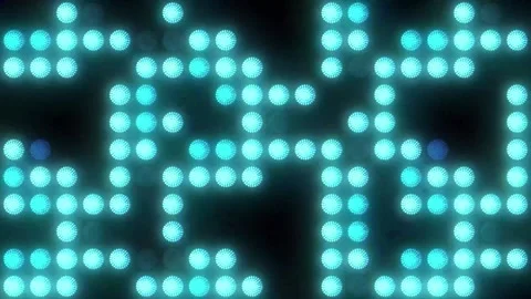 Lights Board Loop LED Background Animation Lights Flashing Wall Stock Footage 303661120