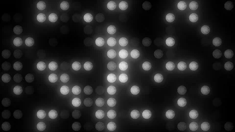 Lights Board Loop LED Background Animation Lights Flashing Wall Stock Footage 303661379