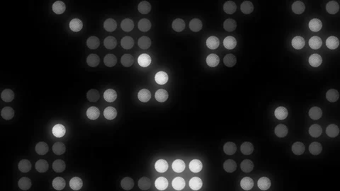 Lights Board Loop LED Background Animation Lights Flashing Wall Stock Footage 303661521