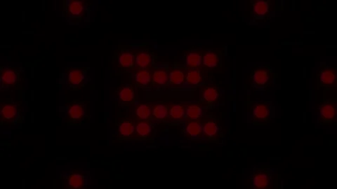 Lights Board Loop LED Background Animation Lights Flashing Wall Stock Footage 303661865