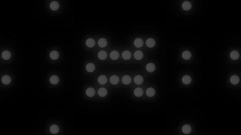 Lights Board Loop LED Background Animation Lights Flashing Wall Stock Footage 303661873