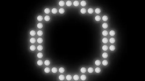 Lights Board Loop LED Background Animation Lights Flashing Wall Stock Footage 303661884