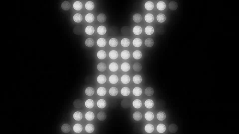 Lights Board Loop LED Background Animation Lights Flashing Wall Stock Footage 303661909