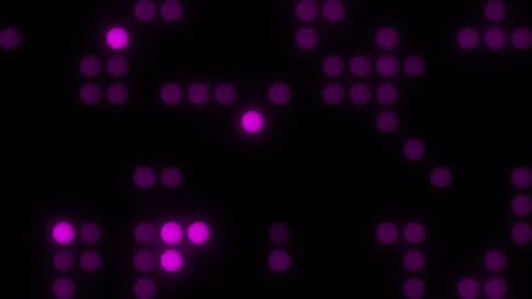Lights Board Loop LED Background Animation Lights Flashing Wall Stock Footage 305081896