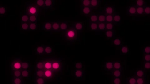 Lights Board Loop LED Background Animation Lights Flashing Wall Stock Footage 305082071