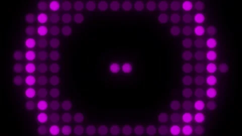 Lights Board Loop LED Background Animation Lights Flashing Wall Stock Footage 305082341