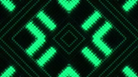 Lights Board Loop LED Background Animation Lights Flashing Wall Stock Footage 310873008
