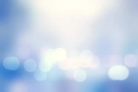 Lights bokeh on blue winter background. Shiny blurred illustration. Stock Illustration