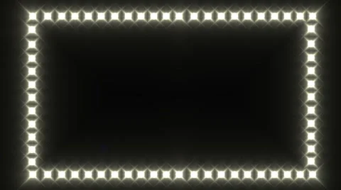 Lights. Border of square shining spotlights Stock Footage 40030763