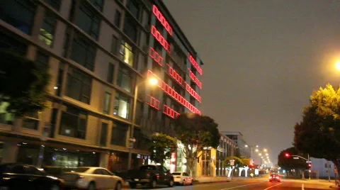 Lights on building facade Stock Footage 773519