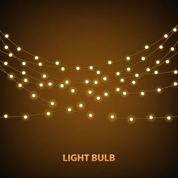 Lights bulb effect for decoration, vector illustration Stock Illustration