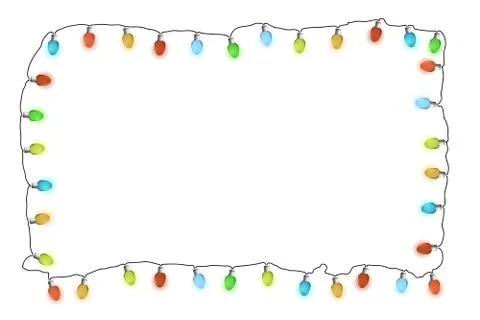Lights bulb garlands frame. Stockillustratie