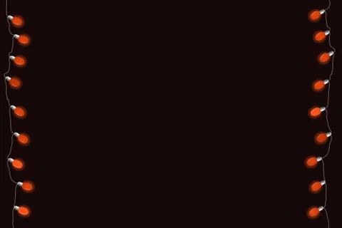 Lights bulbs on black background. Stock Illustration