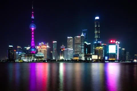 Lights on the Bund Stock Photos