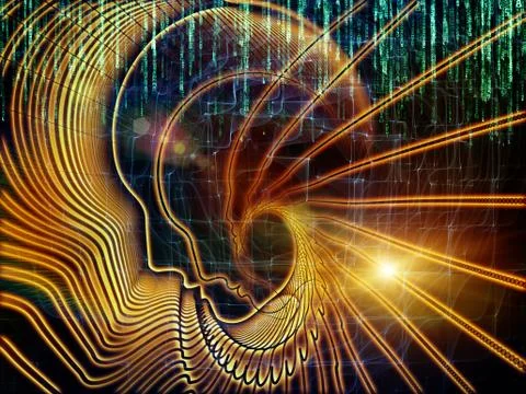 Lights of Calculations Stock Illustration