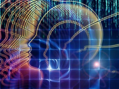 Lights of Calculations Stock Illustration