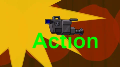 Lights, Camera, Action!  (Animated + Looping) Video stock 33444475