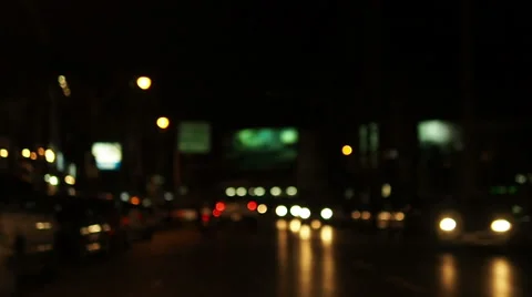 Lights Car Traffic Night Stock Footage 56256574