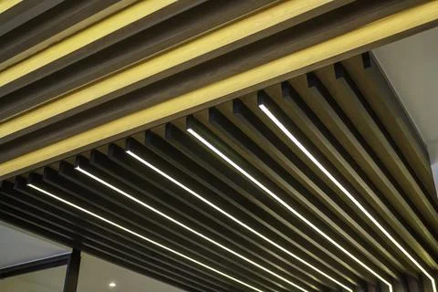 Lights on a ceiling in the building Stock-Fotos