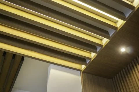 Lights on a ceiling in the building Stock Photos