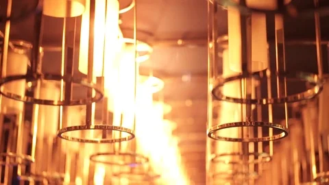 Lights on ceiling perspective Stock Footage 76748180