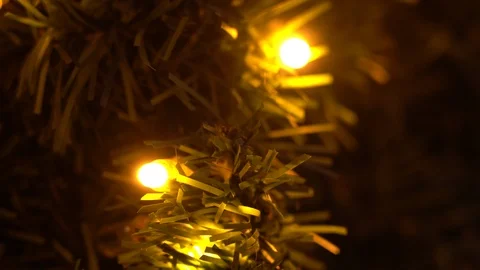 Lights on christmas tree Stock Footage 123224765