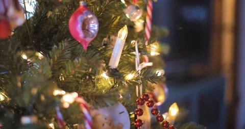 Lights on a Christmas Tree Stock Footage 229871248