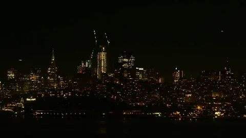 Lights of a city at night Stock Footage 74904120