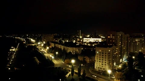 Lights on city streets Stock Footage 97859169