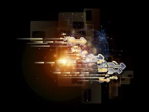 Lights of Cloud Technology Illustrazione stock