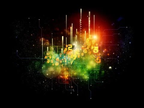 Lights of Cloud Technology 库存插图