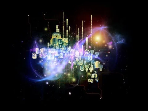 Lights of Cloud Technology Illustrazione stock