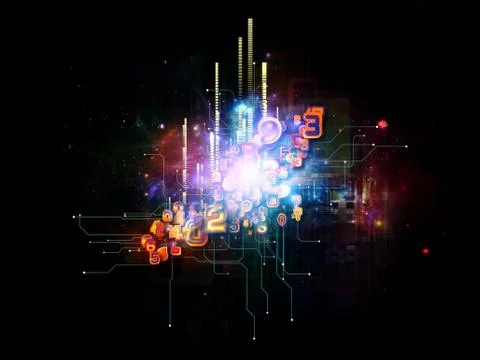 Lights of Cloud Technology 库存插图