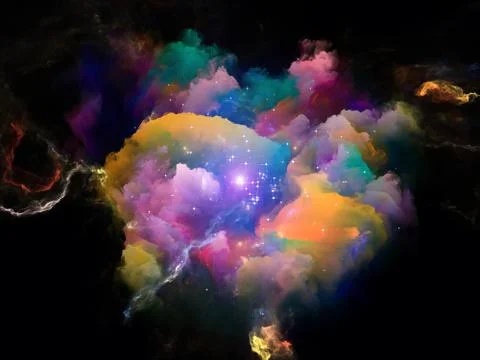 Lights of Color Space Stock Illustration